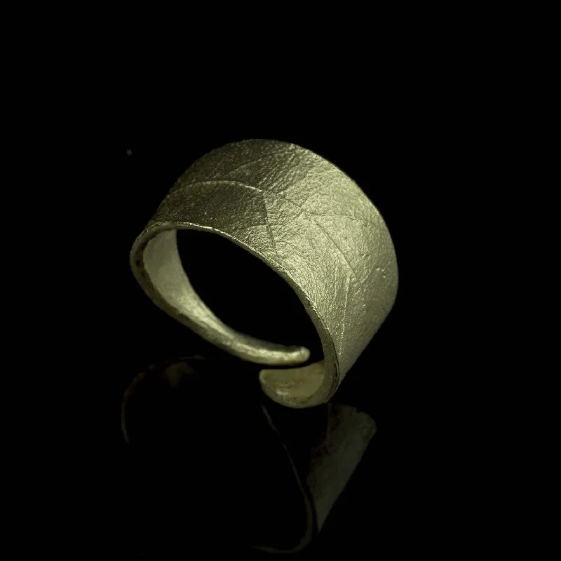 Custom Wedding Ring for Special Day-Bay Laurel Ring - Green Patina