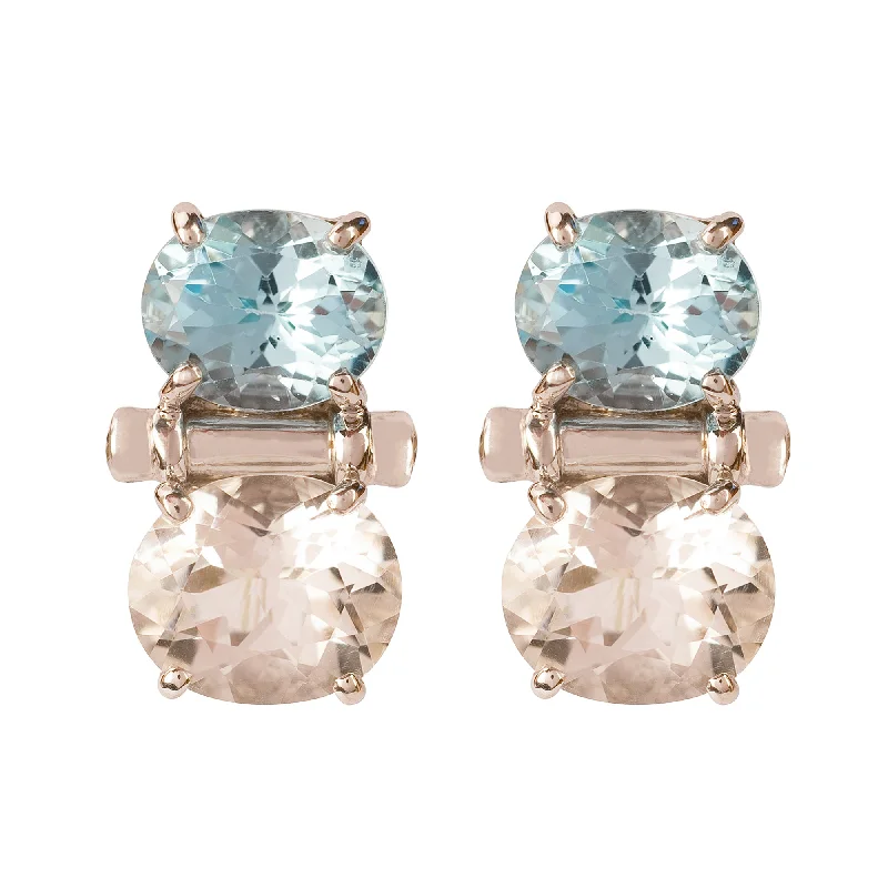 Dazzling Drop Earrings for Formal Wear-Earrings - Blue Topaz, Crystal and Diamond