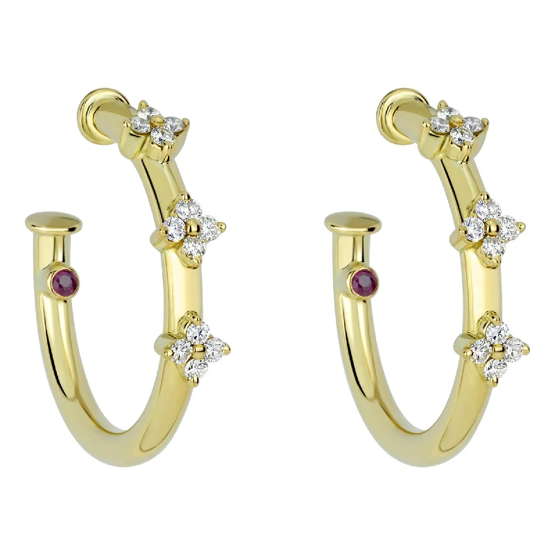 Classic Pearl Earrings for Brides-Earrings - Ruby And Diamond