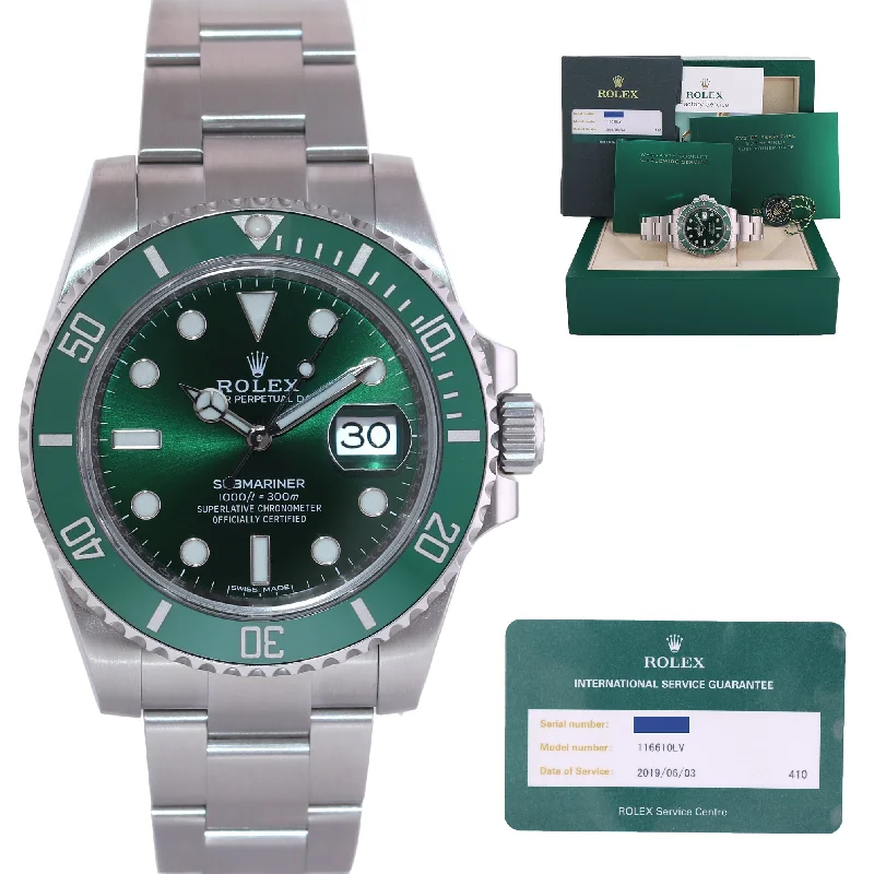 Smart Watches with Fitness Tracking Features-2019 RSC PAPERS Rolex Submariner Hulk Green Ceramic 116610LV Steel Watch Box