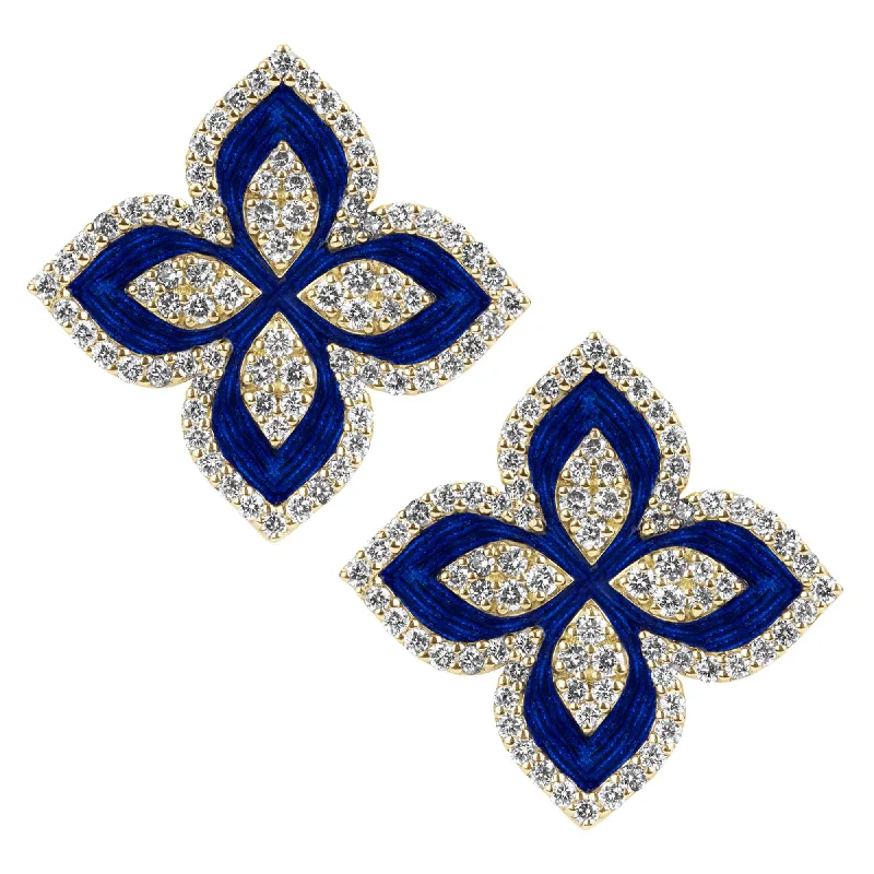 Sparkling Earrings for Special Occasions-Earrings - Diamond (enamel)