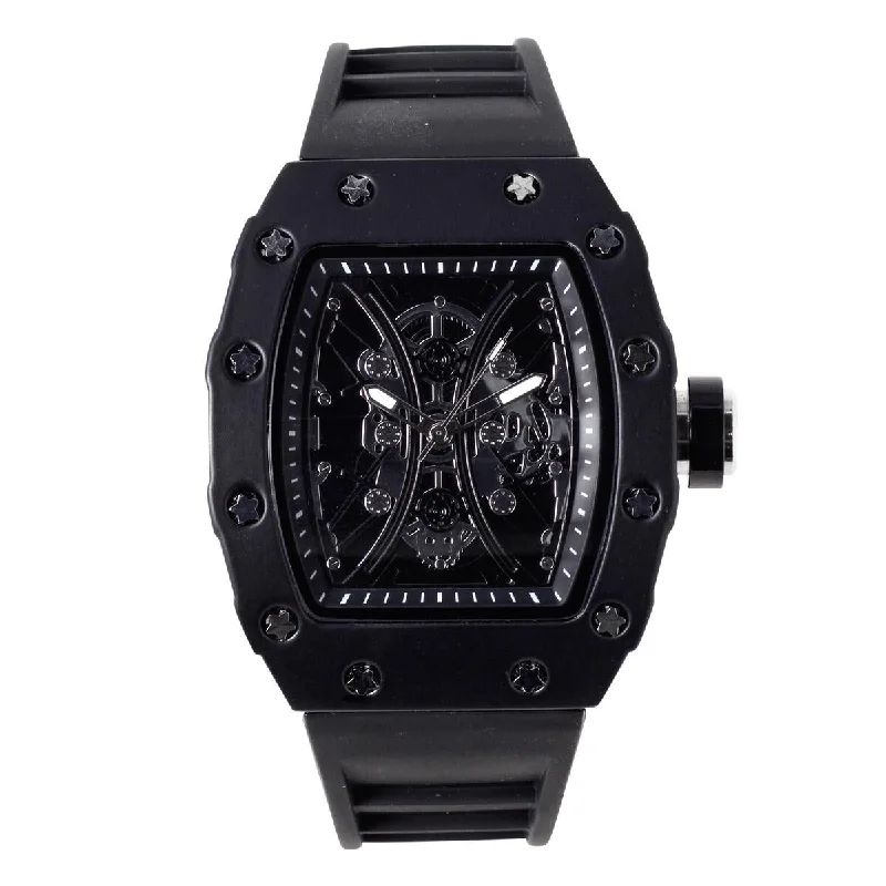 Classic Watches with Simple Design-Popular Skeleton Dial Hip Hop Watch