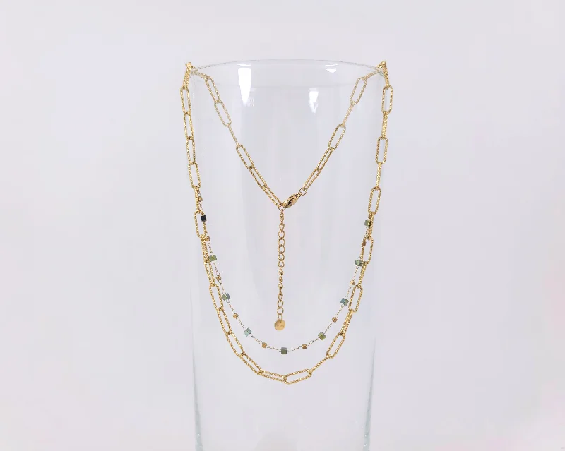 Unique Necklace for Gifts-Olive Chain Reaction Necklace