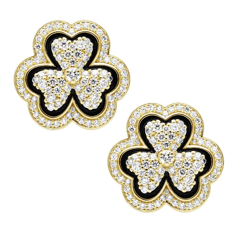 Dazzling Earrings for Night Parties-Earrings - Diamond (Enamel)