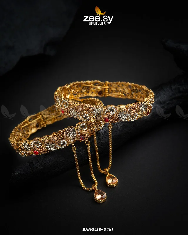 Dazzling Diamond Bangles for Engagement-BANGLES-0481