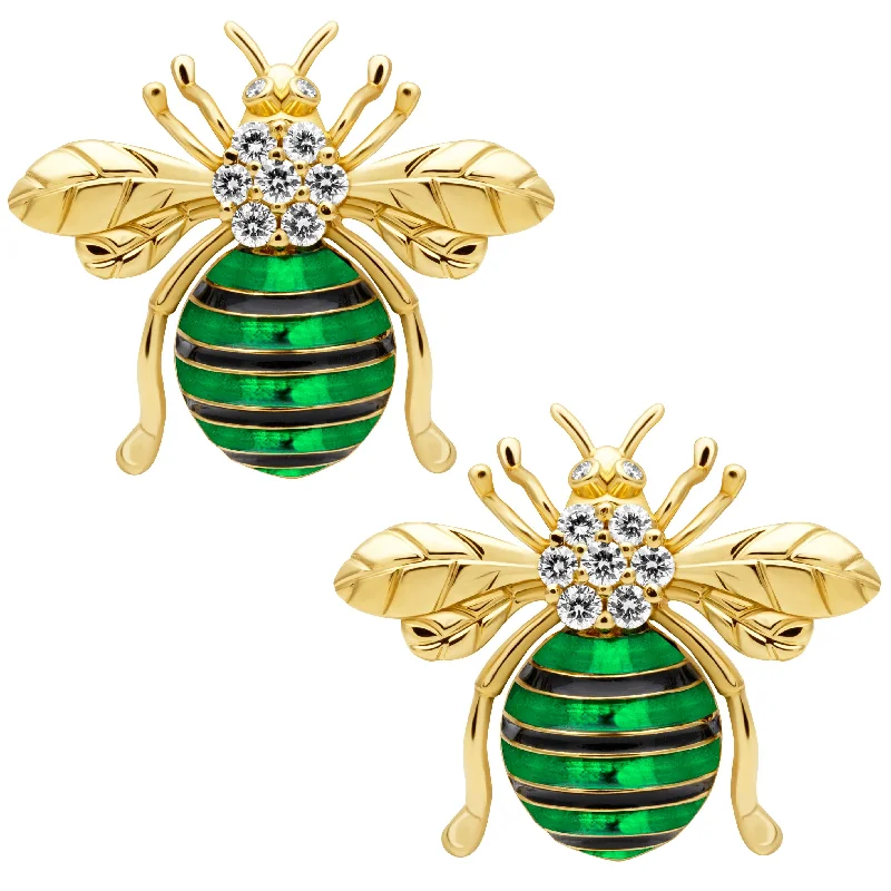 Vintage Drop Earrings for Women-Earrings- Diamond (enamel) (2398C)