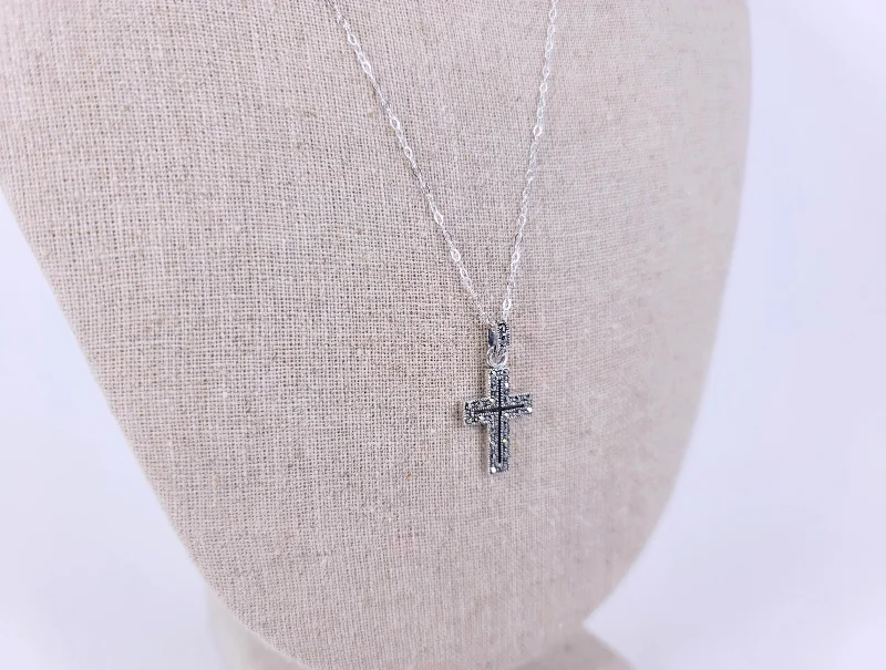 Sparkly Necklace for Fashion Forward Women-Marcasite Cross Necklace