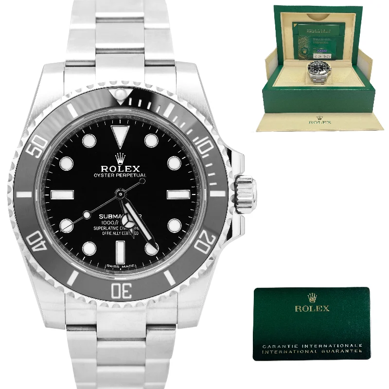 High-Tech Watches for Smart Living-RARE 2022 NEW CARD Rolex Submariner 114060 Ceramic 40mm No-Date Stainless Watch