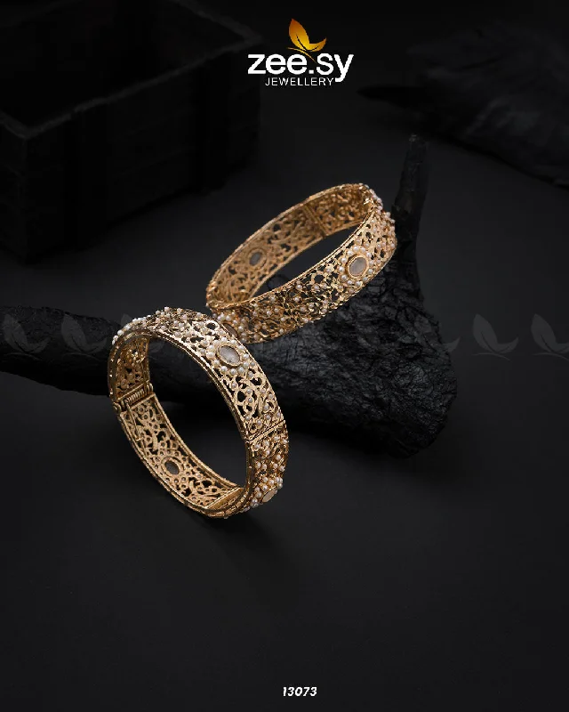 Luxury Wedding Bangles with Diamonds-Hyderabadi kara Bangles