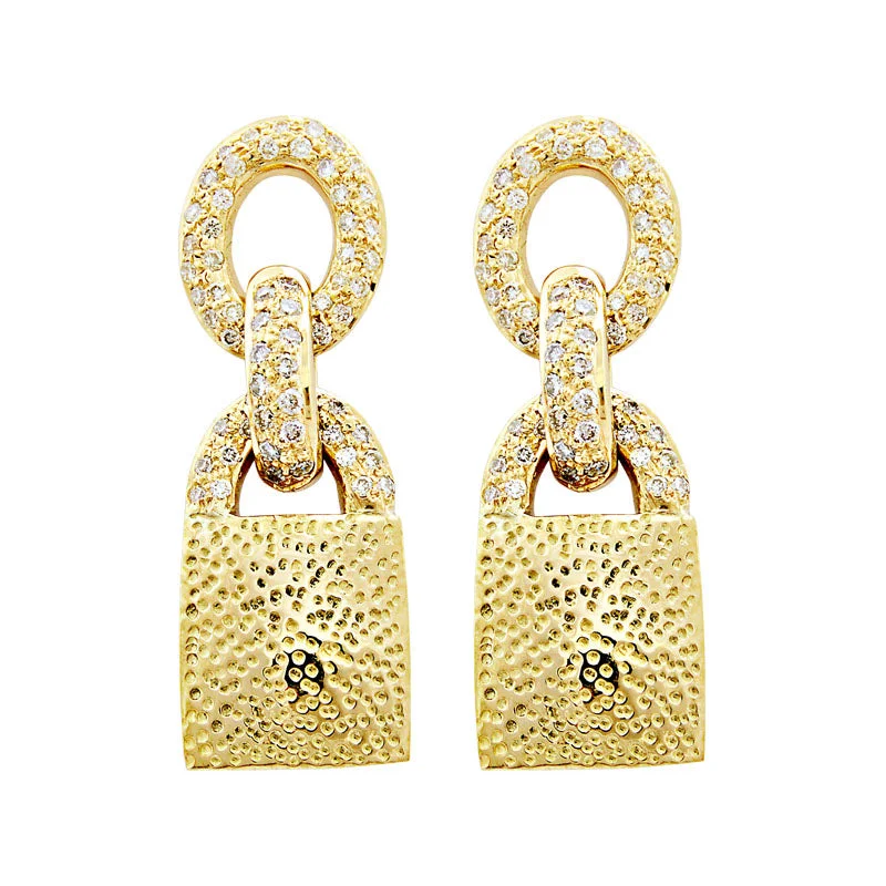 Elegant Gold Earrings for Daytime Wear-Earrings- Diamond