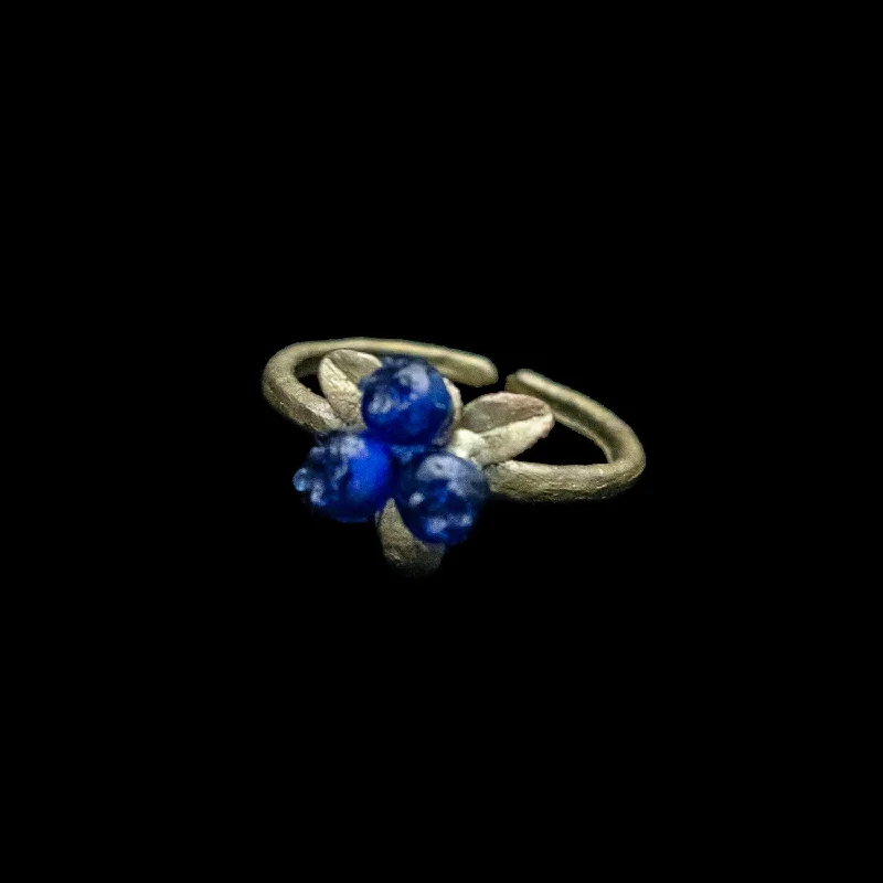 Customizable Sapphire Ring for Engagement-Petite Blueberry Ring