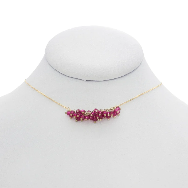 Luxury Diamond Necklace for Brides-Rolled Grape Cluster Necklace